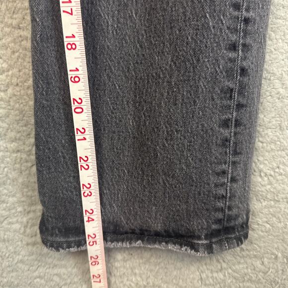 Levi's Ribcage Straight Jeans Joli Thorax Droit Black Wash Size 28 French Levi's - Picture 7 of 11